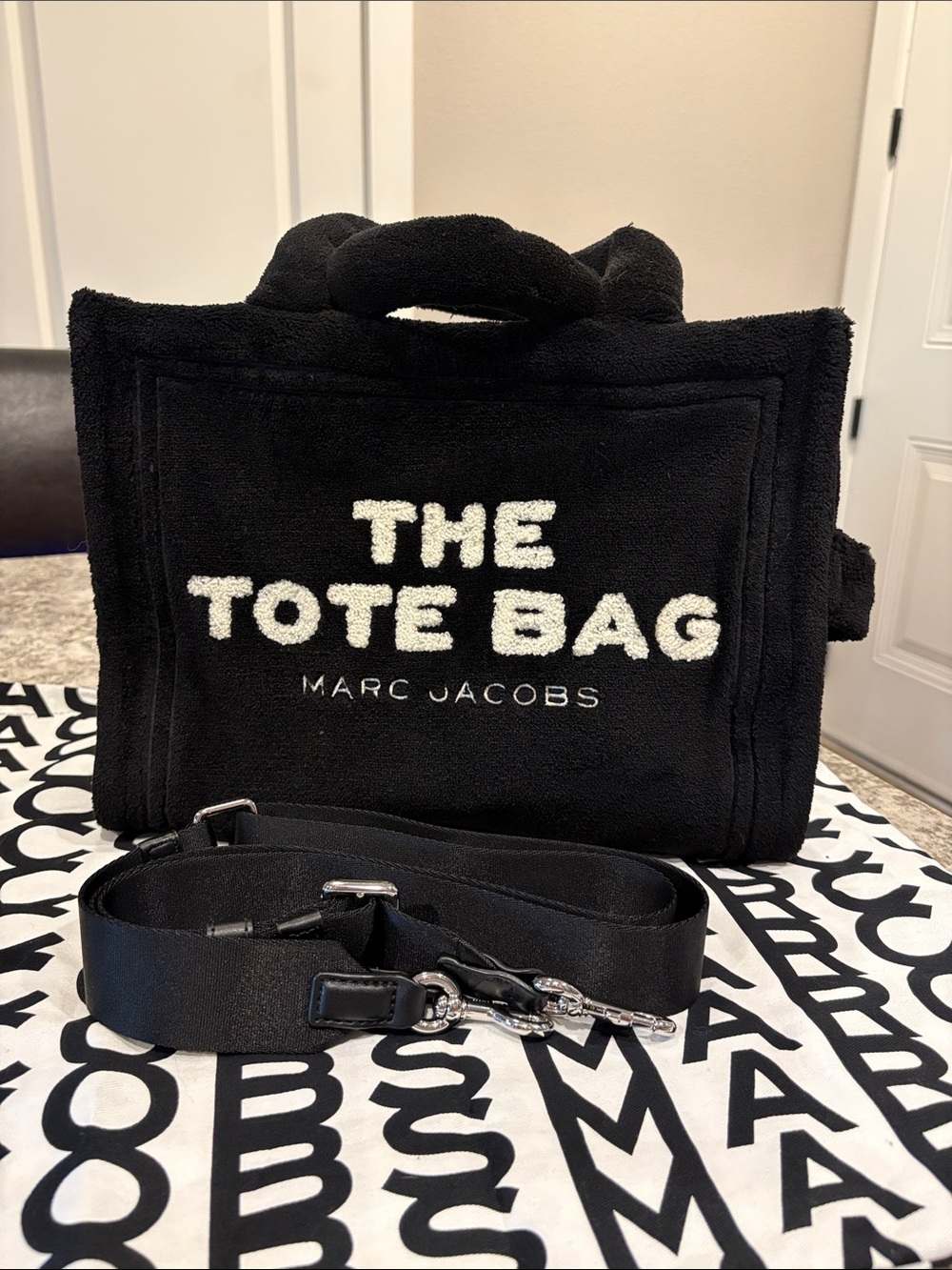Marc Jacobs Black The Tote Bag - Terry Cloth